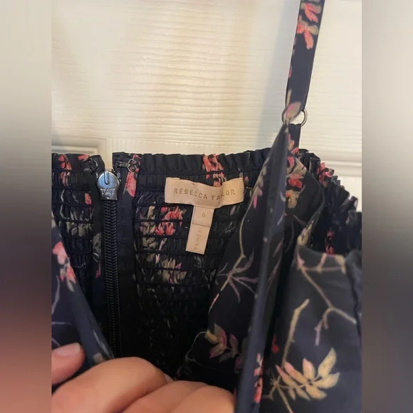 Rebecca Taylor Ivy Wrapped Floral Midi Dress - Picture 6 of 9